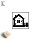 Ház kerítéssel ikon agyagpecsét