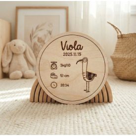 Fa Születési Emléktábla és Fotókellék - Gólyás