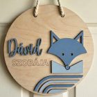 Róka - Egyedi állatos ajtó és falidísz gyerekszobába