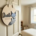 Róka - Egyedi állatos ajtó és falidísz gyerekszobába