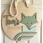 Róka - Egyedi állatos ajtó és falidísz gyerekszobába