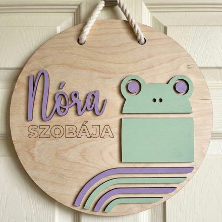 Béka - Egyedi állatos ajtó és falidísz gyerekszobába