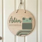 Béka - Egyedi állatos ajtó és falidísz gyerekszobába