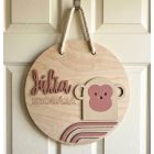 Majom - Egyedi állatos ajtó és falidísz gyerekszobába