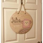 Majom - Egyedi állatos ajtó és falidísz gyerekszobába