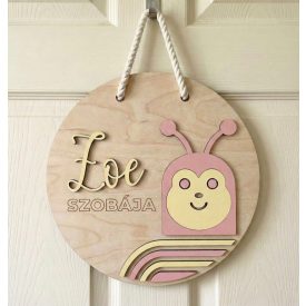   Méhecske - Egyedi állatos ajtó és falidísz gyerekszobába