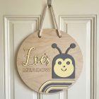 Méhecske - Egyedi állatos ajtó és falidísz gyerekszobába