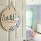 Unikornis - Egyedi ajtó és falidísz gyerekszobába