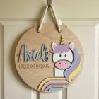 Unikornis - Egyedi ajtó és falidísz gyerekszobába