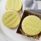 Boldog születésnapot szívvel - feliratos kekszpecsét