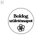 Boldog születésnapot virággal - feliratos kekszpecsét