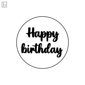 Happy Birthday - feliratos kekszpecsét