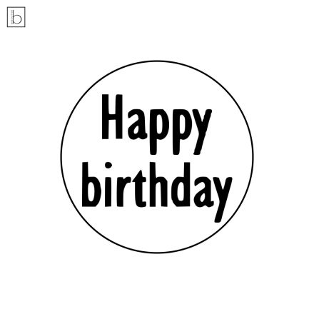 Happy Birthday 2 - feliratos kekszpecsét