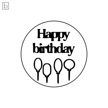 Happy Birthday lufikkal - feliratos kekszpecsét