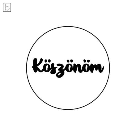 Köszönöm - feliratos kekszpecsét