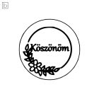 Virággal köszönöm - feliratos kekszpecsét