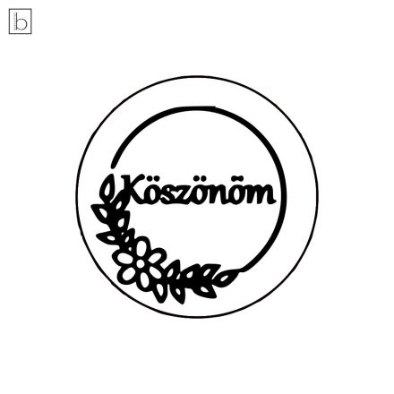 Virággal köszönöm - feliratos kekszpecsét