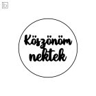 Hála - Köszönöm nektek feliratos kekszpecsét