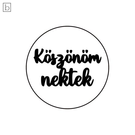 Hála - Köszönöm nektek feliratos kekszpecsét