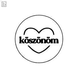 Szívvel köszönöm - feliratos kekszpecsét