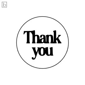 Bold betűkkel Thank you - feliratos kekszpecsét