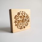 fából készült kekszpecsét skandináv rénszarvas mintával