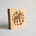 Dala ló - Karácsonyi mézeskalács kekszpecsét folklór skandináv mintával