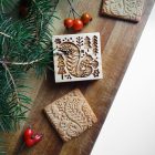 Mókus - Karácsonyi mézeskalács kekszpecsét folklór skandináv mintával