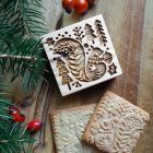 Mókus - Karácsonyi mézeskalács kekszpecsét folklór skandináv mintával