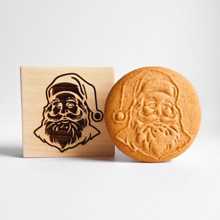 sütipecsét fából Télapó mintával