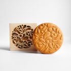 Ünnepi gömb mintás fa sütipecsét és mézeskalács