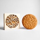 Ünnepi gömb mintás fa sütipecsét és mézeskalács