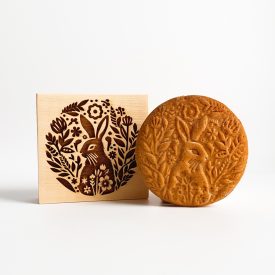 Nyúl virággal - Húsvéti sütipecsét