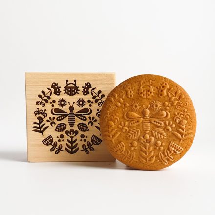 Méh és virágok - Sütipecsét