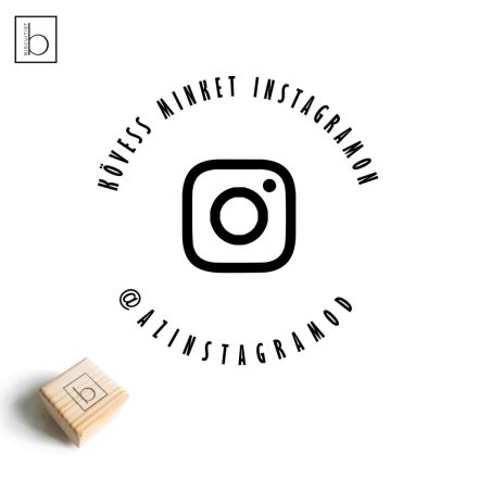 Kövess minket Instagram - Csomagolási bélyegző
