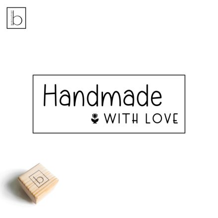 Handmade with love - Csomagolási bélyegző