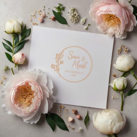 Virágos kör - Esküvői bélyegző