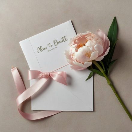 Nevek és szív - Esküvői bélyegző