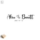 Nevek és szív - Esküvői bélyegző