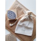 Olvasó lány cicával - Ex libris pecsét