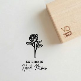 Bazsarózsa - Ex libris pecsét
