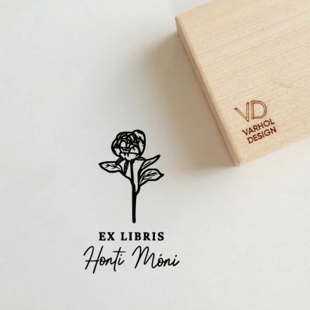 Bazsarózsa - Ex libris pecsét