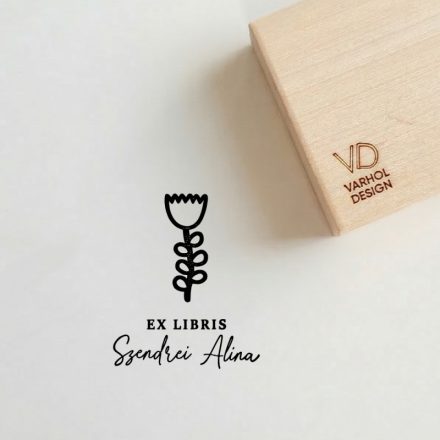 Folklor tulipán - Ex libris pecsét