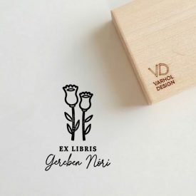 Folk tulipánok - Ex libris pecsét
