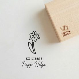 Nárcisz - Ex libris pecsét