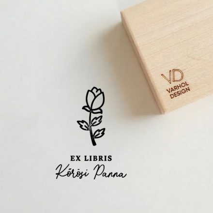 Rózsa - Ex libris pecsét