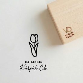 Tulipán - Ex libris pecsét