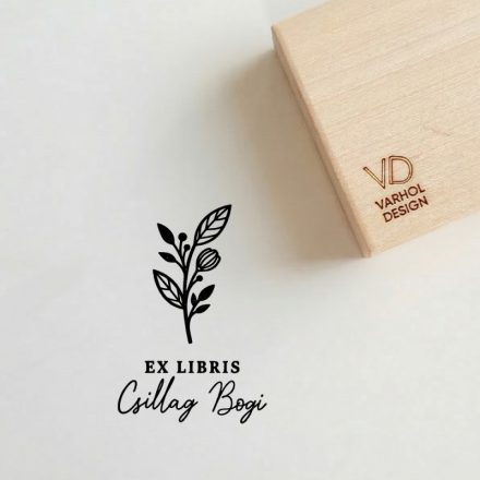 Virágos levél - Ex libris pecsét
