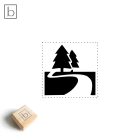 Út és fák ikon szappanpecsét