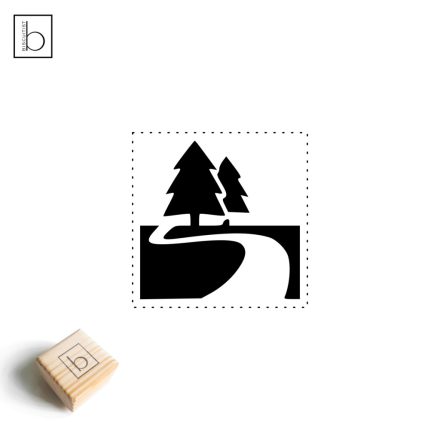 Út és fák ikon szappanpecsét